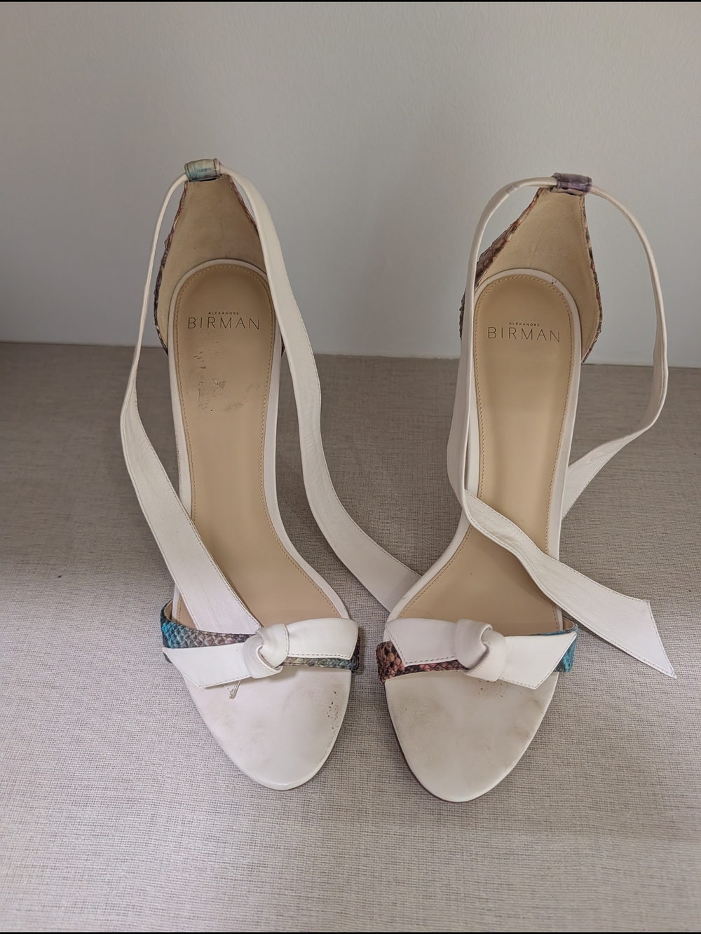 Alexandre Birman Clarita 100 White White Heels - Size 39